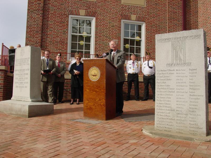 veterans memorial dedication